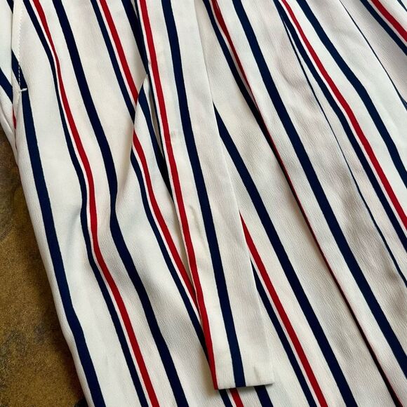 Zara Trafaluc Collection Cropped Wide Leg Striped America Pants Medium - Picture 3 of 12